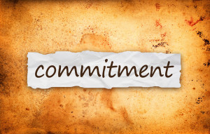 Commitment Title On Piece Of Paper