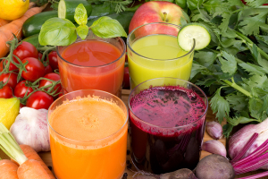 Vegetable juice, tomato, carrot, cucumber and beetroot